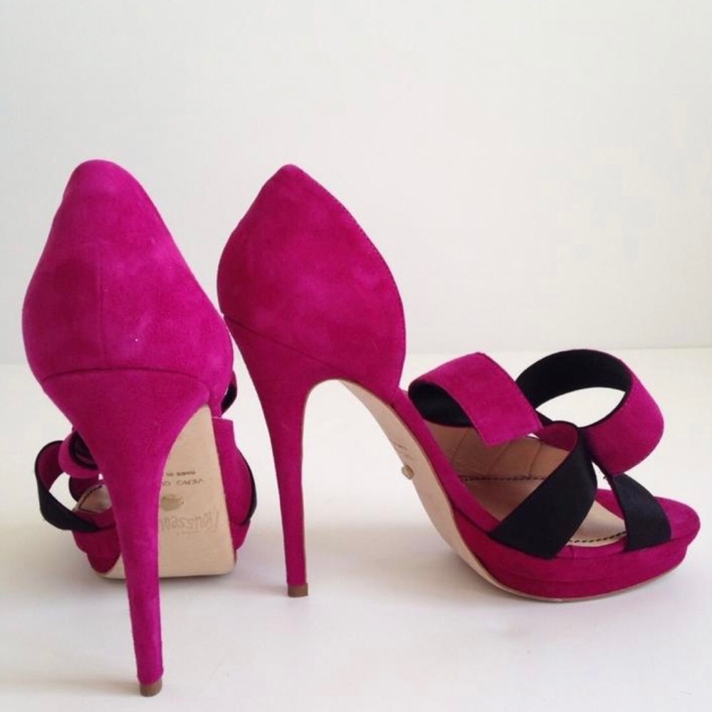 Jerome Rousseau Suede Platform Pumps